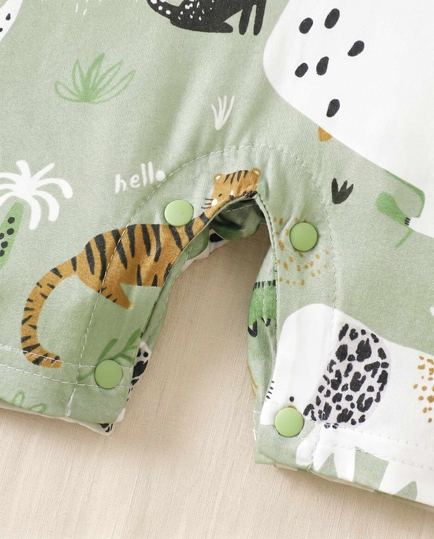 Barboteuse Bébé Animal Safari — Vert